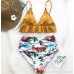 Women High Waisted Two Piece Swimsuit Floral Print Ruffle Bikini Set Bathing Suit Yellow B07MNFCBZ8